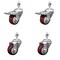 Service Caster 3 Inch SS Maroon Poly 12mm Threaded Stem Caster Total Lock Brake SCC, 2PK SCC-SSTSTTL20S314-PPUB-MRN-M1215-2S2 - alternate 1